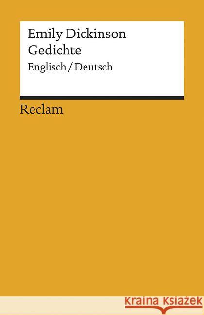 Gedichte : Englisch/Deutsch Dickinson, Emily 9783150140161 Reclam, Ditzingen