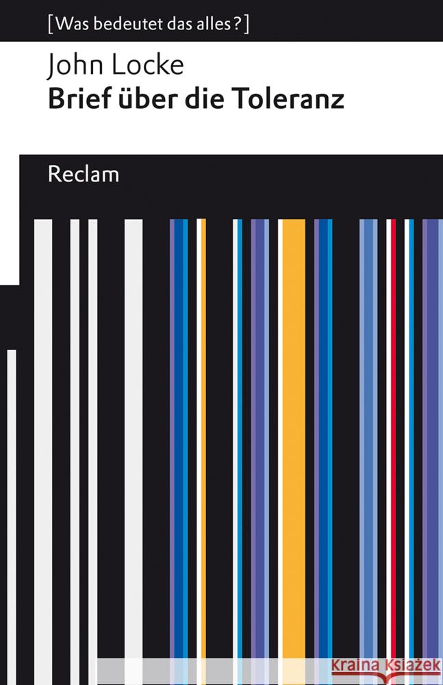 Brief über die Toleranz Locke, John 9783150140970 Reclam, Ditzingen