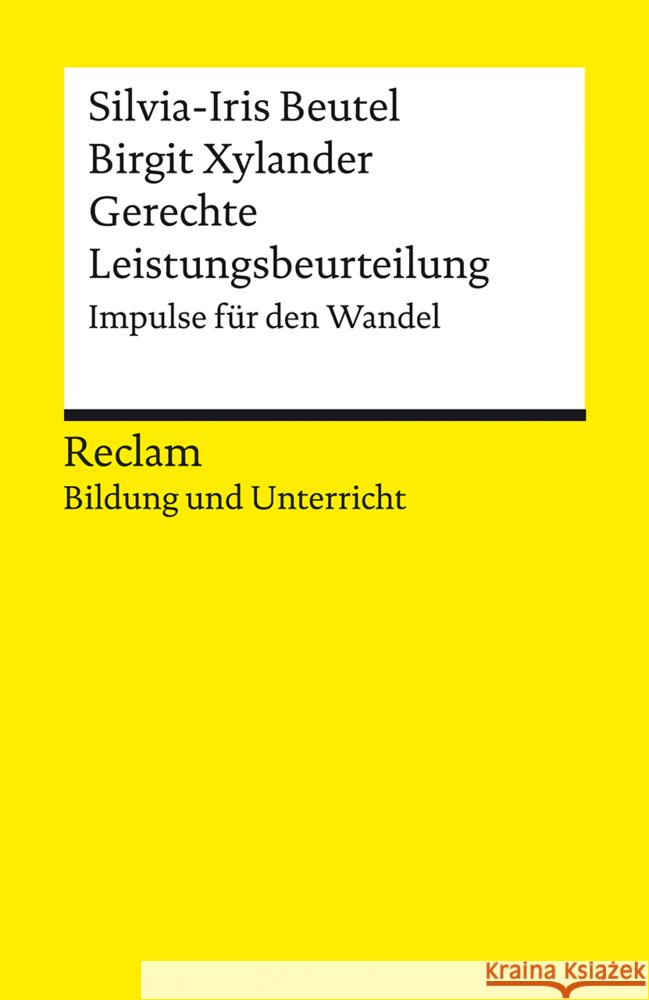 Gerechte Leistungsbeurteilung. Impulse für den Wandel Beutel, Silvia-Iris, Xylander, Birgit 9783150142011