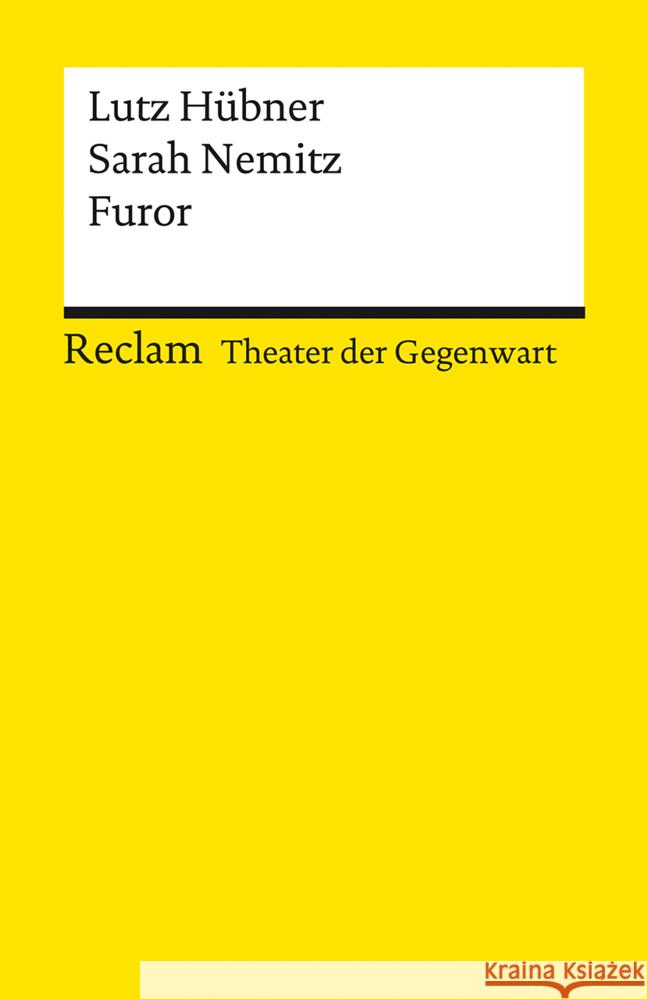 Furor Hübner, Lutz, Nemitz, Sarah 9783150142882 Reclam, Ditzingen