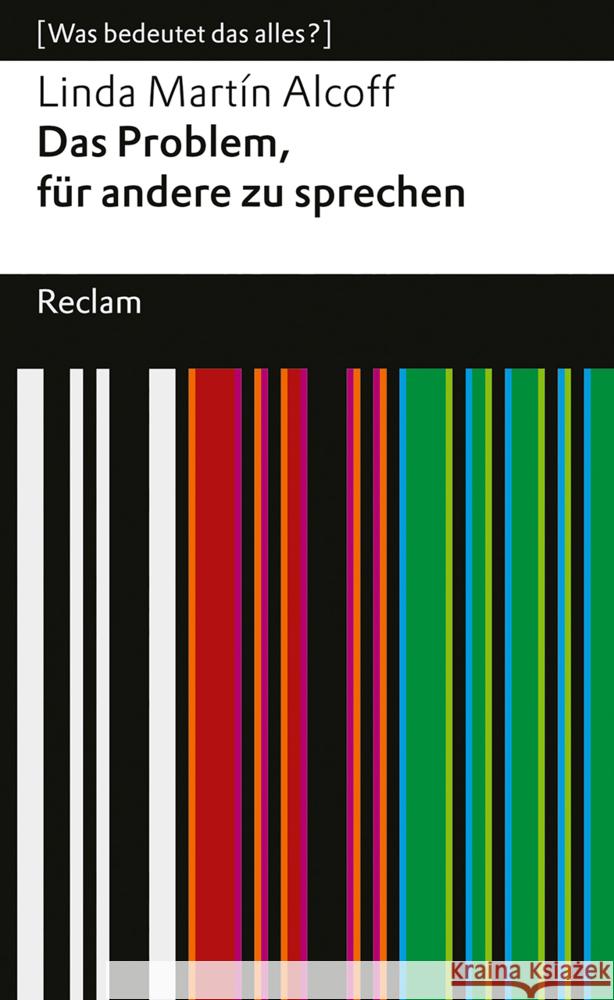 Das Problem, für andere zu sprechen Alcoff, Linda Martín 9783150143568