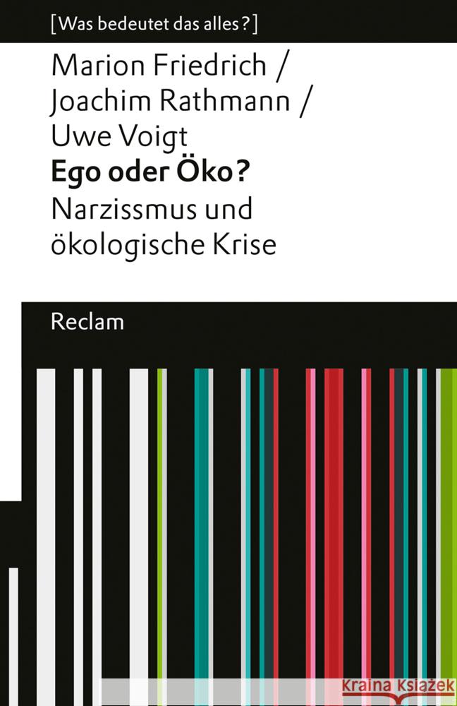 Ego oder Öko? Friedrich, Marion, Rathmann, Joachim, Voigt, Uwe 9783150144992 Reclam, Ditzingen