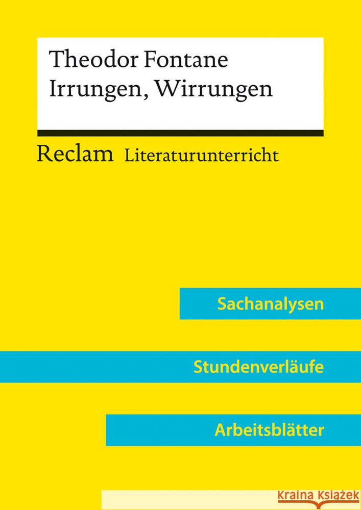 Theodor Fontane: Irrungen, Wirrungen (Lehrerband) Borcherding, Wilhelm 9783150158210 Reclam, Ditzingen