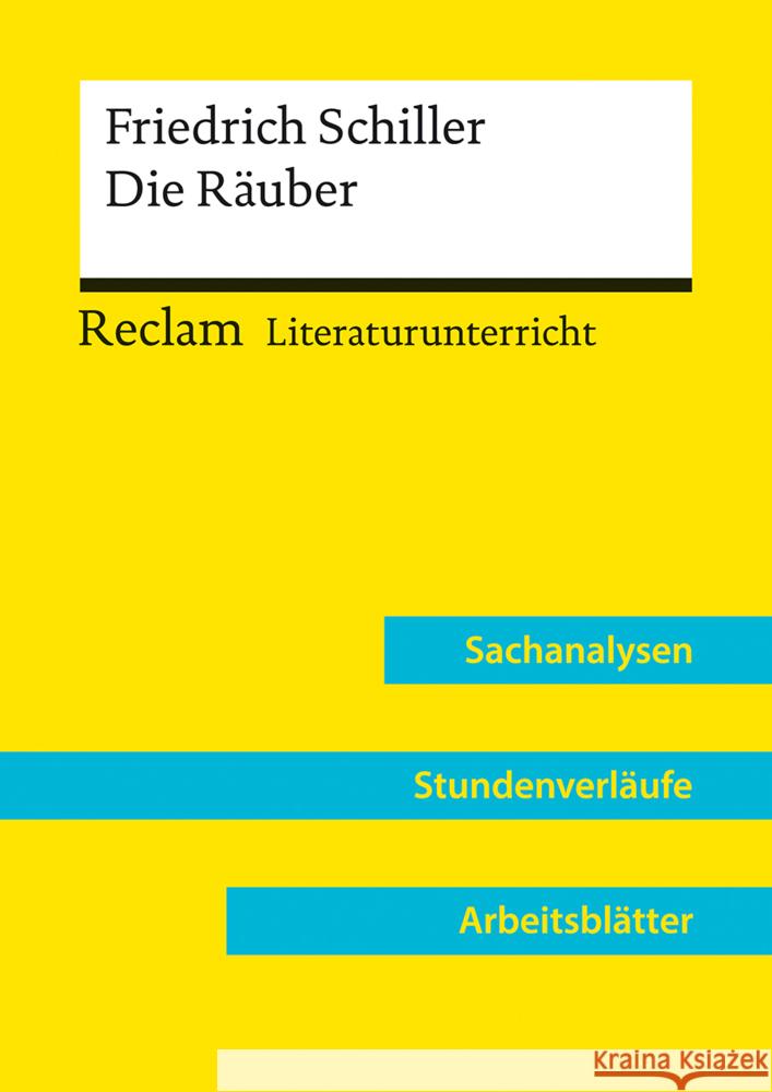 Schiller: Die Räuber (Lehrerband) Take-Walter, Viktoria 9783150158234 Reclam, Ditzingen