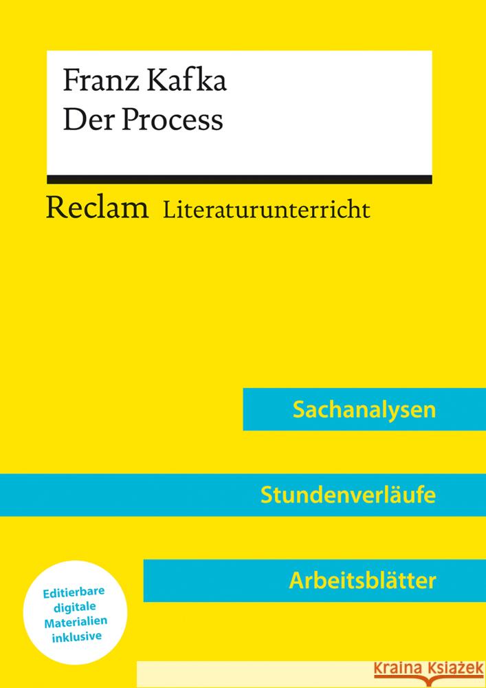 Franz Kafka: Der Process (Lehrerband) | Mit Downloadpaket (Unterrichtsmaterialien) Häckl, Barbara 9783150158258 Reclam, Ditzingen