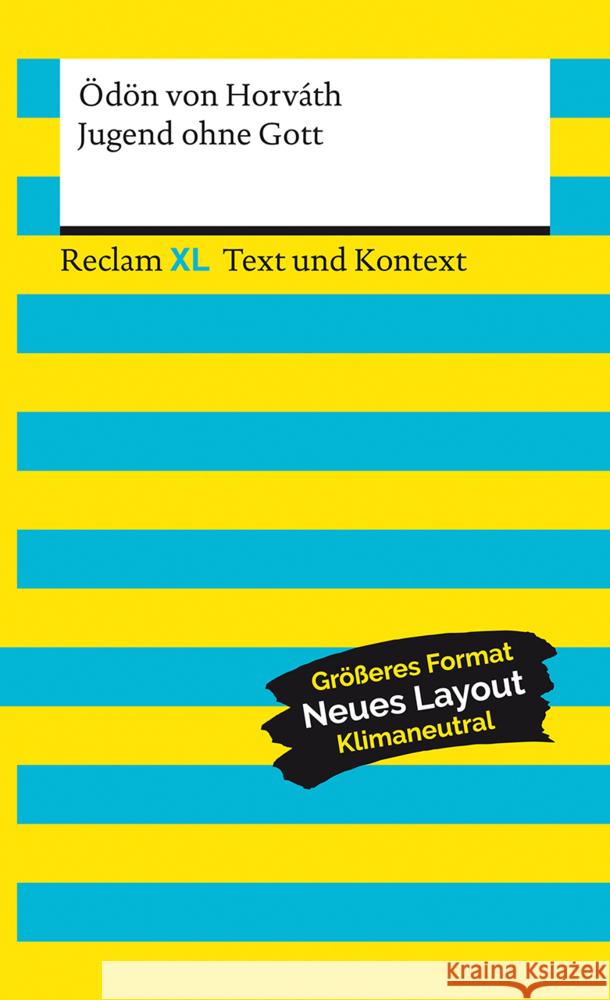 Jugend ohne Gott. Textausgabe mit Kommentar und Materialien Horváth, Ödön von 9783150161050