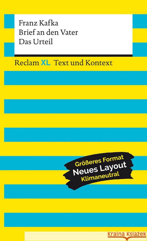 Brief an den Vater / Das Urteil. Textausgabe mit Kommentar und Materialien Kafka, Franz 9783150161432 Reclam, Ditzingen