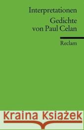 Gedichte von Paul Celan Speier, Hans-Michael   9783150175187