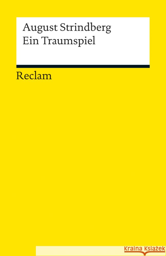 Ein Traumspiel : Nachw. v. Joachim Grage Strindberg, August 9783150189153 Reclam, Ditzingen