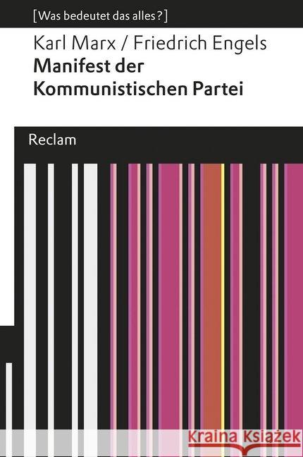 Manifest der kommunistischen Partei Marx, Karl; Engels, Friedrich 9783150192665 Reclam, Ditzingen