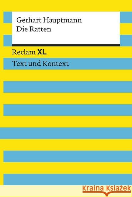 Die Ratten : Textausgabe mit Kommentar und Materialien Hauptmann, Gerhart 9783150194379 Reclam, Ditzingen