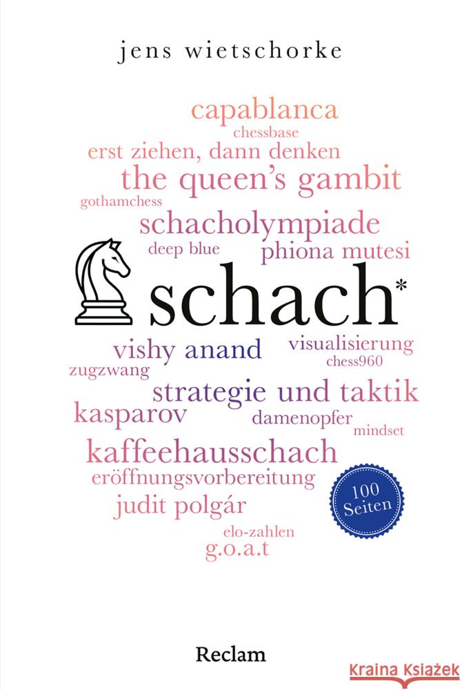 Schach. 100 Seiten Wietschorke, Jens 9783150207895 Reclam, Ditzingen
