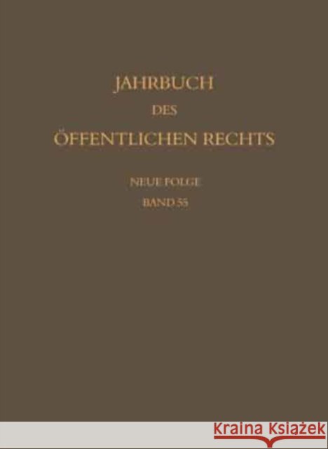Jahrbuch Des Offentlichen Rechts Der Gegenwart. Neue Folge Peter Haberle 9783161491771