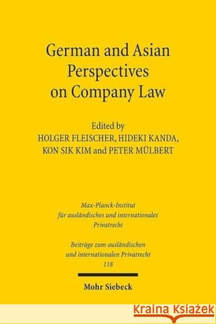 German and Asian Perspectives on Company Law Fleischer, Holger 9783161550263