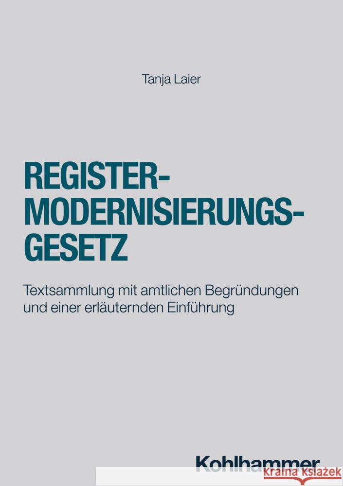 Registermodernisierungsgesetz Laier, Tanja 9783170425286 Kohlhammer