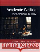 Academic Writing from paragraph to essay Zemach, Dorothy E. Rumisek, Lisa  9783190425761