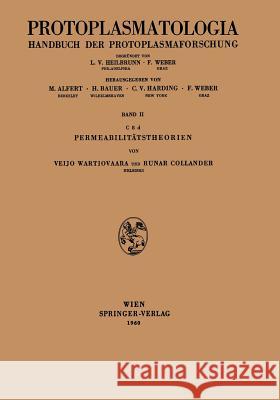 Permeabilitätstheorien Wartiovaara, Veijo 9783211805541 Springer