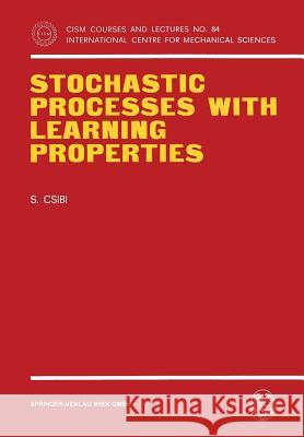 Stochastic Processes with Learning Properties Sandor Csibi 9783211813379 Springer