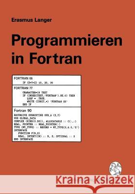 Programmieren in Fortran Erasmus Langer 9783211824467 Springer Verlag GmbH