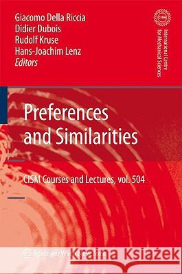 Preferences and Similarities Giacomo Dell 9783211854310 Springer