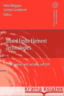 Mixed Finite Element Technologies Springer 9783211999509