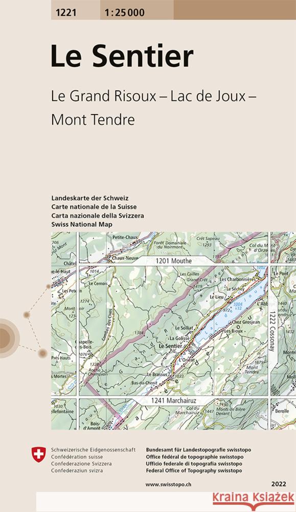 Le Sentier: 2022  9783302012216 Swisstopo, Switzerland