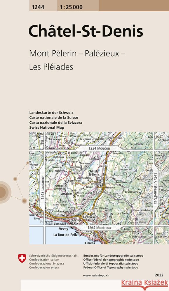 Chatel-St-Denis: 2022  9783302012445 Swisstopo, Switzerland