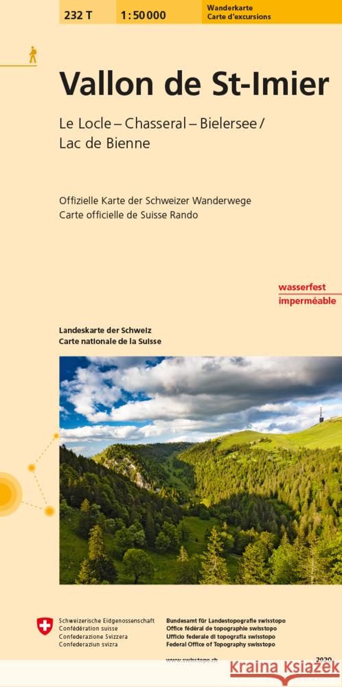 Vallon de St-Imier: Le Locle - Chasseral - Lac de Bienne. Carte d'excursions    9783302302324 GeoCenter