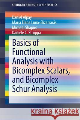 Basics of Functional Analysis with Bicomplex Scalars, and Bicomplex Schur Analysis Daniel Alpay Maria Elena Luna-Elizarraras Michael Shapiro 9783319051093