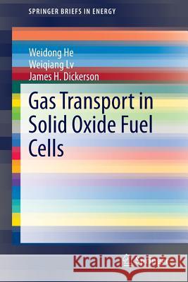 Gas Transport in Solid Oxide Fuel Cells Weidong He James Dickerson Weiqiang LV 9783319097367 Springer
