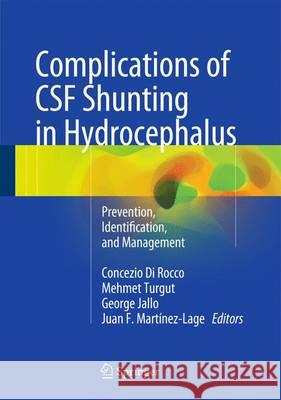 Complications of CSF Shunting in Hydrocephalus: Prevention, Identification, and Management Di Rocco, Concezio 9783319099606