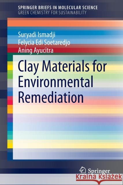 Clay Materials for Environmental Remediation Suryadi Ismadji Felycia Edi Soetaredjo Aning Ayucitra 9783319167114 Springer