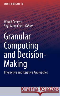 Granular Computing and Decision-Making: Interactive and Iterative Approaches Pedrycz, Witold 9783319168289