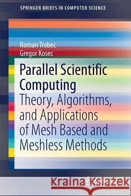 Parallel Scientific Computing: Theory, Algorithms, and Applications of Mesh Based and Meshless Methods Trobec, Roman 9783319170725 Springer