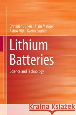 Lithium Batteries: Science and Technology Julien, Christian 9783319191072 Springer