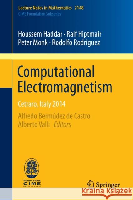Computational Electromagnetism: Cetraro, Italy 2014 Bermúdez de Castro, Alfredo 9783319193052