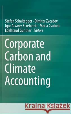 Corporate Carbon and Climate Accounting Stefan Schaltegger Dimitar Zvezdov Igor Alvare 9783319277165