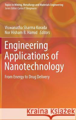 Engineering Applications of Nanotechnology: From Energy to Drug Delivery Korada, Viswanatha Sharma 9783319297590