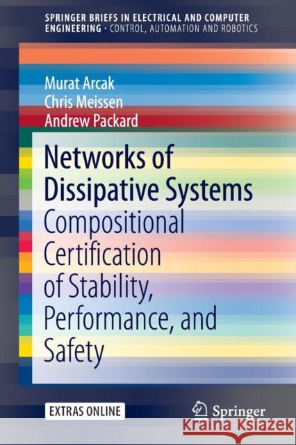 Networks of Dissipative Systems: Compositional Certification of Stability, Performance, and Safety Arcak, Murat 9783319299273