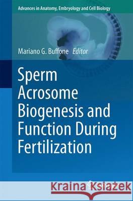 Sperm Acrosome Biogenesis and Function During Fertilization Mariano G. Buffone 9783319305653 Springer