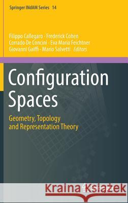 Configuration Spaces: Geometry, Topology and Representation Theory Callegaro, Filippo 9783319315799 Springer