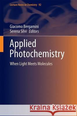 Applied Photochemistry: When Light Meets Molecules Bergamini, Giacomo 9783319316697 Springer