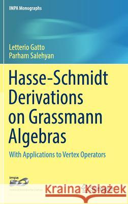 Hasse-Schmidt Derivations on Grassmann Algebras: With Applications to Vertex Operators Gatto, Letterio 9783319318417 Springer