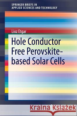 Hole Conductor Free Perovskite-Based Solar Cells Etgar, Lioz 9783319329895 Springer