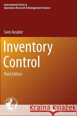 Inventory Control Sven Axsater 9783319330600