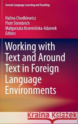 Working with Text and Around Text in Foreign Language Environments Halina Chodkiewicz Piotr Steinbrich Ma Gorzata Krzem 9783319332710