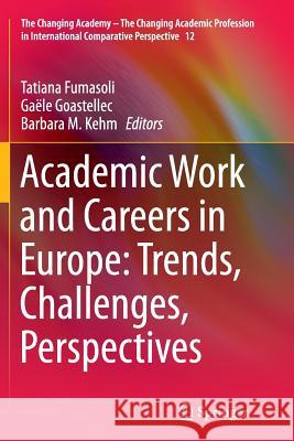 Academic Work and Careers in Europe: Trends, Challenges, Perspectives Tatiana Fumasoli Gaele Goastellec Barbara M. Kehm 9783319348285 Springer