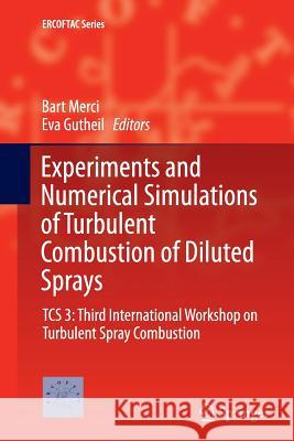 Experiments and Numerical Simulations of Turbulent Combustion of Diluted Sprays: Tcs 3: Third International Workshop on Turbulent Spray Combustion Merci, Bart 9783319354514