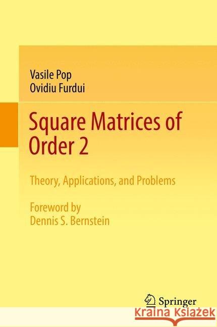 Square Matrices of Order 2: Theory, Applications, and Problems Pop, Vasile 9783319549385 Springer