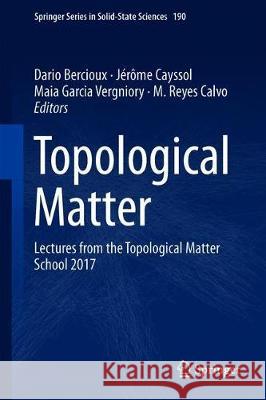 Topological Matter: Lectures from the Topological Matter School 2017 Bercioux, Dario 9783319763873 Springer